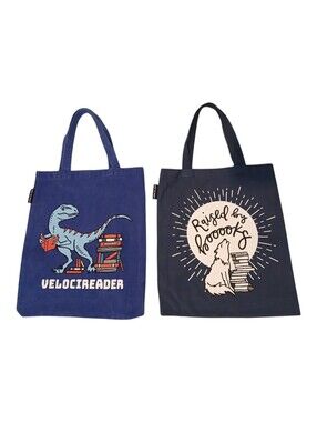2 Out of Print totes Velocireader Raised  By Booooks